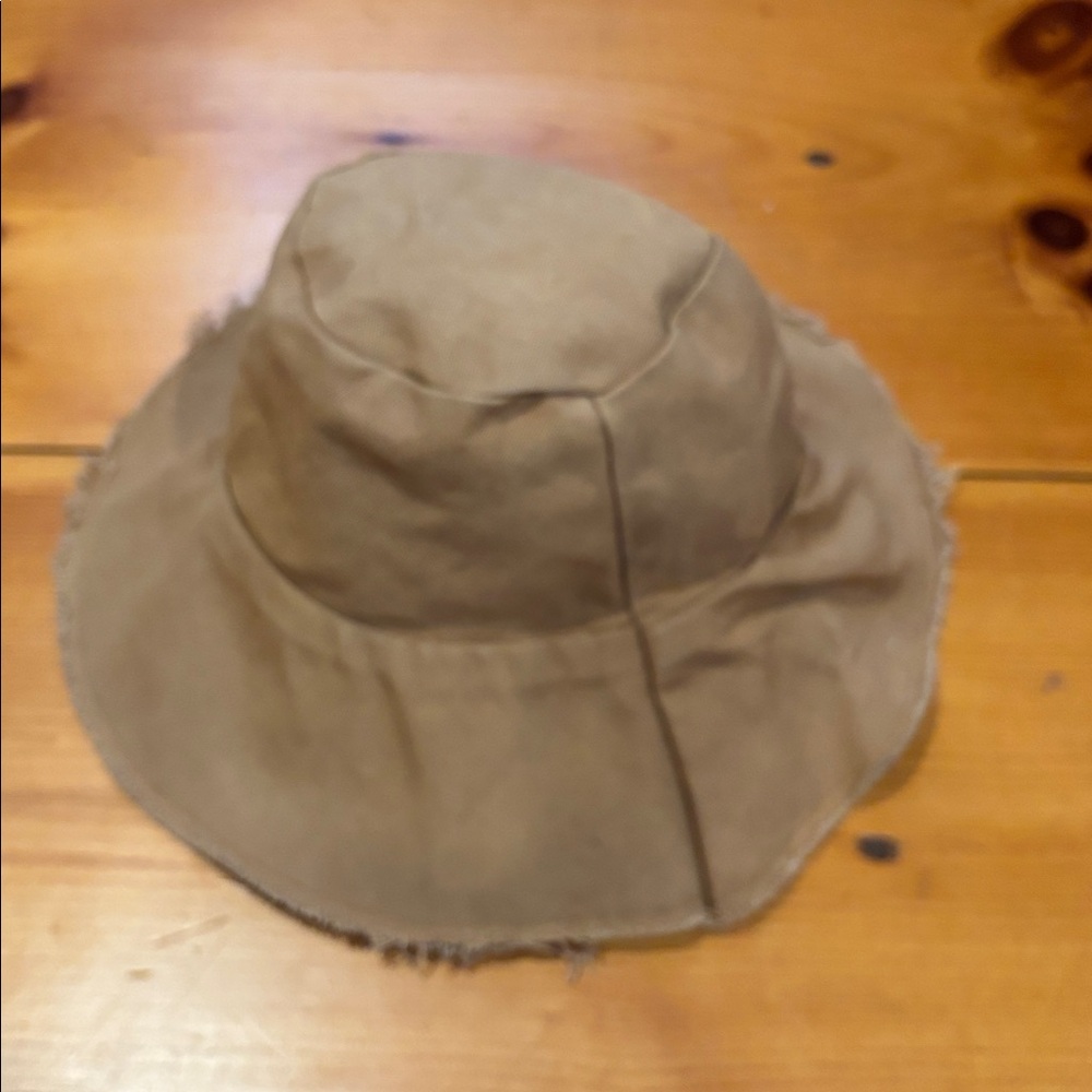 ASHLEY ROWE O/S Unisex Tan Brown Canvas Bucket Hat